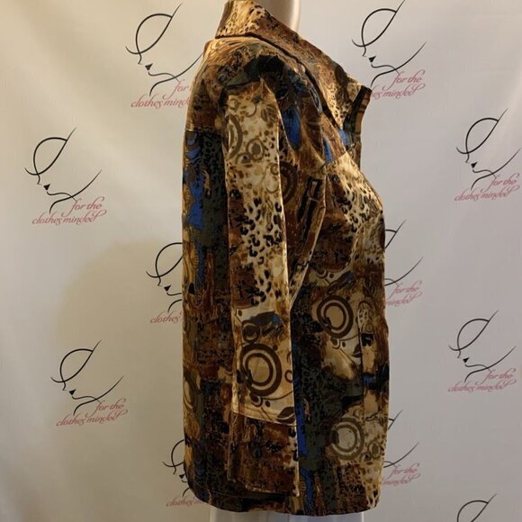 Kak Tus. Size Small. Cotton Blend. 3/4 Sleeve. Button Up. Jacket. B102. - Picture 4 of 6